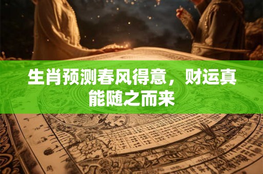 生肖预测春风得意，财运真能随之而来