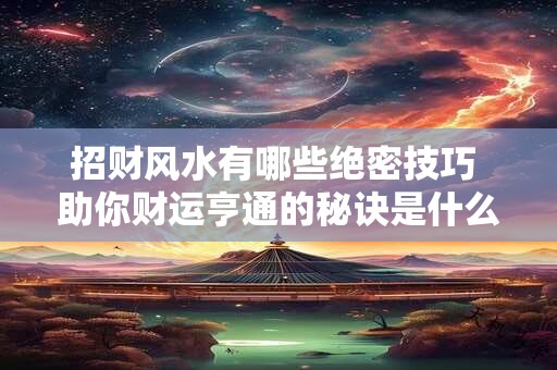 招财风水有哪些绝密技巧 助你财运亨通的秘诀是什么
