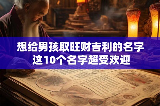 想给男孩取旺财吉利的名字 这10个名字超受欢迎