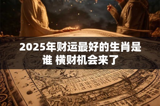 2025年财运最好的生肖是谁 横财机会来了