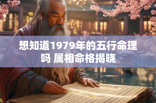想知道1979年的五行命理吗 属相命格揭晓