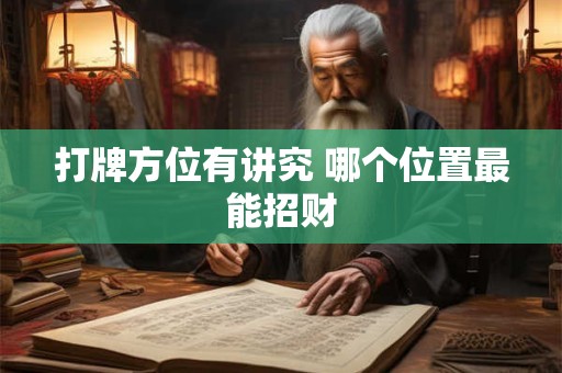 打牌方位有讲究 哪个位置最能招财