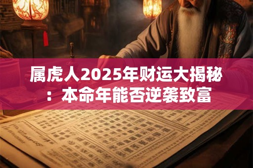 属虎人2025年财运大揭秘：本命年能否逆袭致富