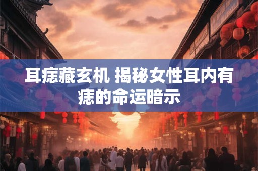耳痣藏玄机 揭秘女性耳内有痣的命运暗示