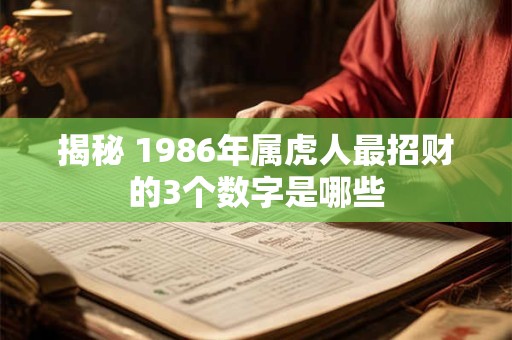 揭秘 1986年属虎人最招财的3个数字是哪些