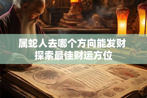 属蛇人去哪个方向能发财 探索最佳财运方位 属蛇人去哪个方向能发财 探索最佳财运方位