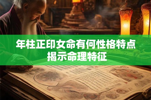 年柱正印女命有何性格特点 揭示命理特征
