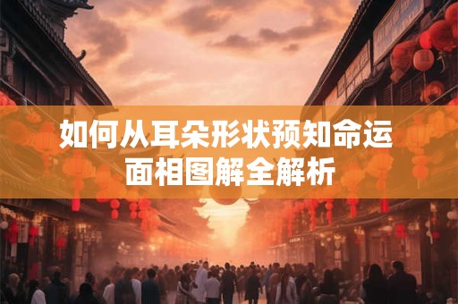 如何从耳朵形状预知命运 面相图解全解析