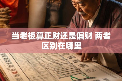 当老板算正财还是偏财 两者区别在哪里