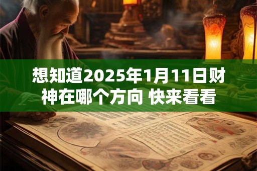 想知道2025年1月11日财神在哪个方向 快来看看