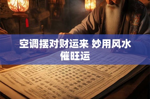 空调摆对财运来 妙用风水催旺运