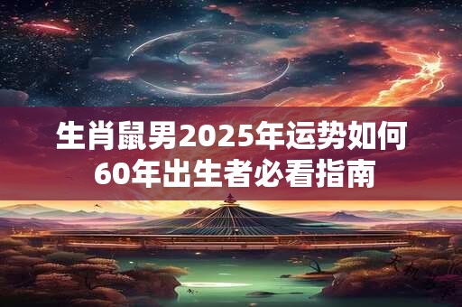 生肖鼠男2025年运势如何 60年出生者必看指南