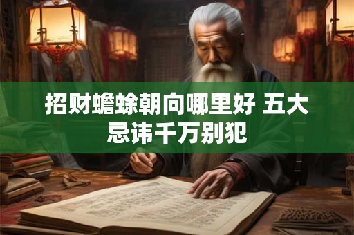 招财蟾蜍朝向哪里好 五大忌讳千万别犯