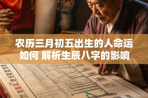 农历三月初五出生的人命运如何 解析生辰八字的影响