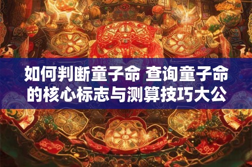 如何判断童子命 查询童子命的核心标志与测算技巧大公开