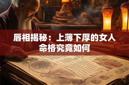 唇相揭秘：上薄下厚的女人命格究竟如何