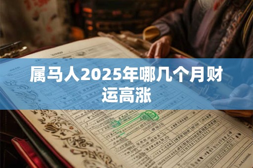 属马人2025年哪几个月财运高涨