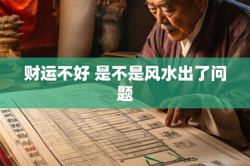 财运不好 是不是风水出了问题