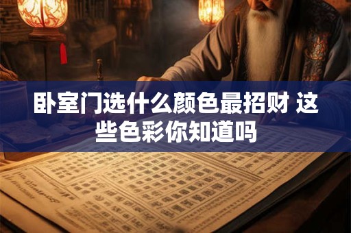 卧室门选什么颜色最招财 这些色彩你知道吗