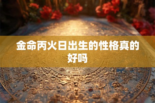 金命丙火日出生的性格真的好吗