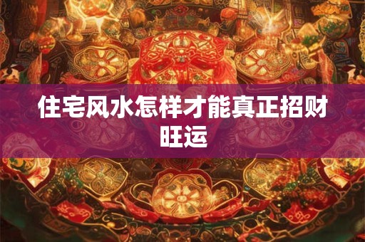 住宅风水怎样才能真正招财旺运