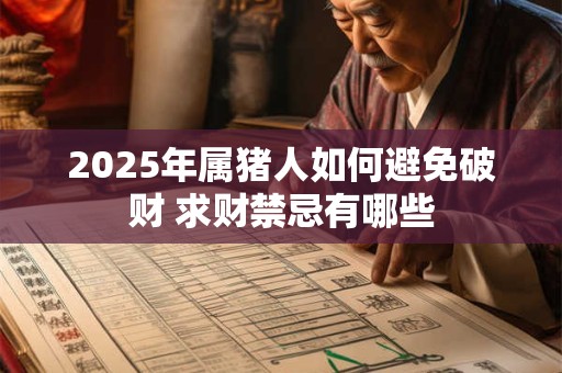 2025年属猪人如何避免破财 求财禁忌有哪些