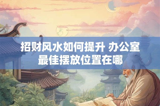 详细阅读:招财风水如何提升 办公室最佳摆放位置在哪 招财风水如何提升 办公室最佳摆放位置在哪