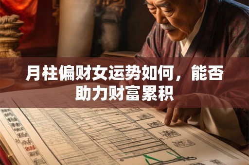 月柱偏财女运势如何，能否助力财富累积