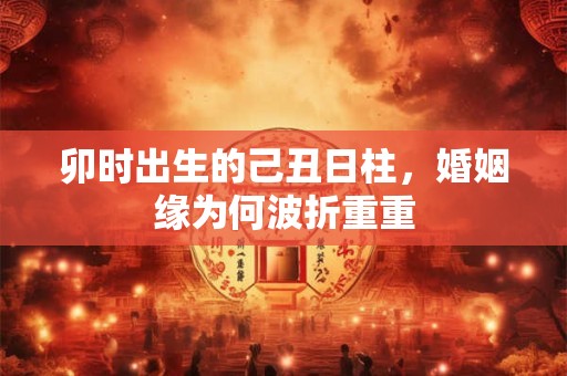 卯时出生的己丑日柱，婚姻缘为何波折重重