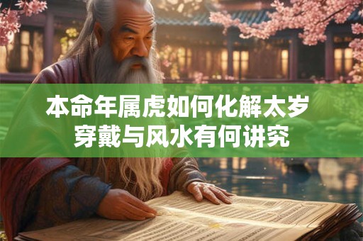 本命年属虎如何化解太岁 穿戴与风水有何讲究
