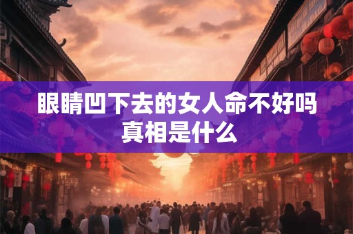 眼睛凹下去的女人命不好吗 真相是什么