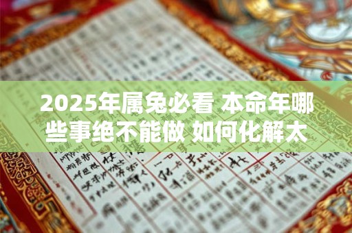 2025年属兔必看 本命年哪些事绝不能做 如何化解太岁