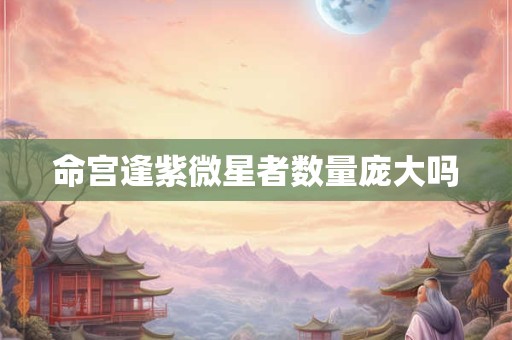命宫逢紫微星者数量庞大吗