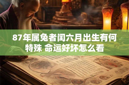 87年属兔者闰六月出生有何特殊 命运好坏怎么看