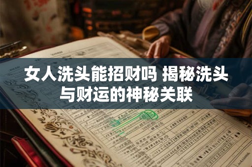 女人洗头能招财吗 揭秘洗头与财运的神秘关联