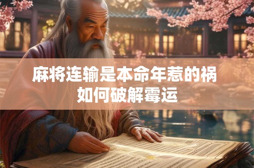 麻将连输是本命年惹的祸 如何破解霉运