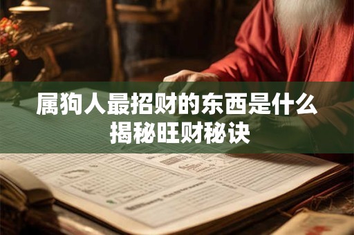 属狗人最招财的东西是什么 揭秘旺财秘诀