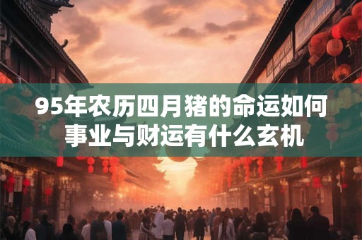 95年农历四月猪的命运如何 事业与财运有什么玄机