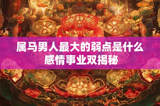 属马男人最大的弱点是什么 感情事业双揭秘
