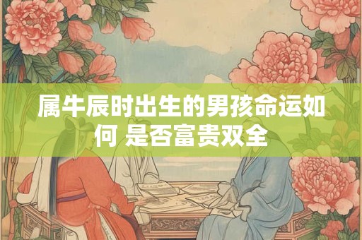 属牛辰时出生的男孩命运如何 是否富贵双全