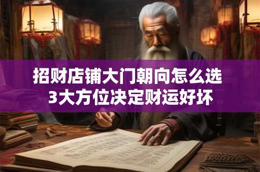 招财店铺大门朝向怎么选 3大方位决定财运好坏