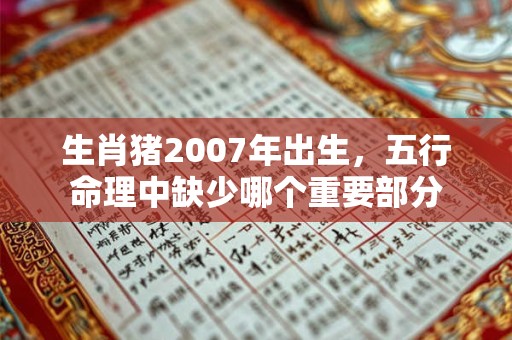 生肖猪2007年出生，五行命理中缺少哪个重要部分