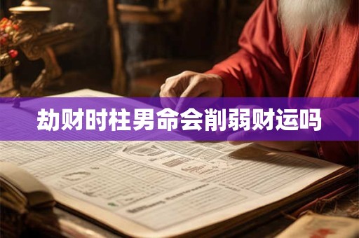 劫财时柱男命会削弱财运吗