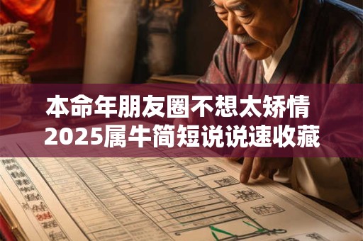 本命年朋友圈不想太矫情 2025属牛简短说说速收藏