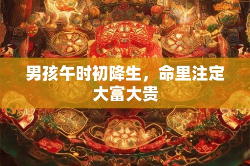 男孩午时初降生，命里注定大富大贵
