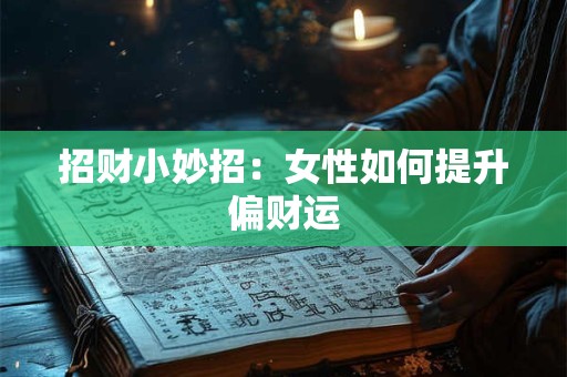 招财小妙招：女性如何提升偏财运