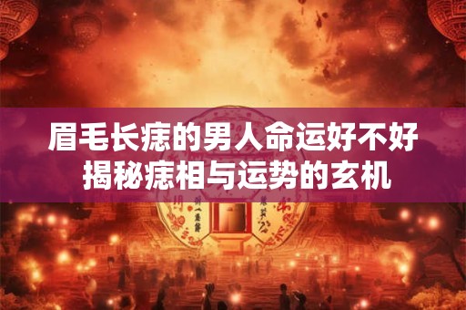 眉毛长痣的男人命运好不好 揭秘痣相与运势的玄机