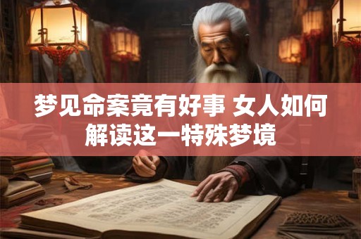 梦见命案竟有好事 女人如何解读这一特殊梦境