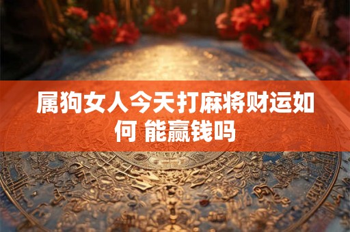 属狗女人今天打麻将财运如何 能赢钱吗