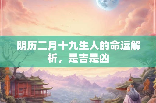 阴历二月十九生人的命运解析，是吉是凶